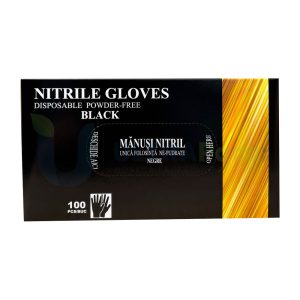 MANUSI NITRIL NEGRE NEPUDRATE REZISTENTE "M" 100/SET | Ultrapack